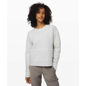 lululemon All Afternoon Sweater Grey Relaxed Fit Women's 8